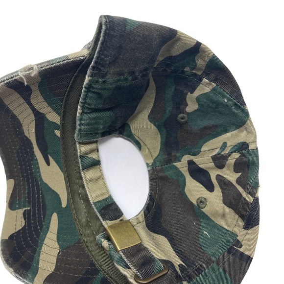 NWT Kids Distressed Camouflage‎ Baseball Hat Cap Low Profile Adjustable Cotton - Picture 3 of 6